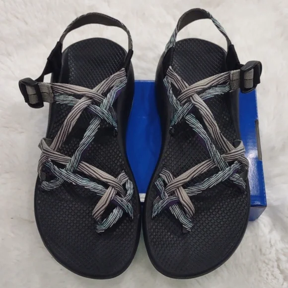 Chaco , Size W10,Black and Gray Strappy Sandals - Picture 4 of 16